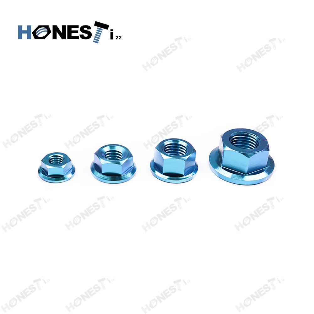 Grade 5 M8x1.25 Titanium flange nuts