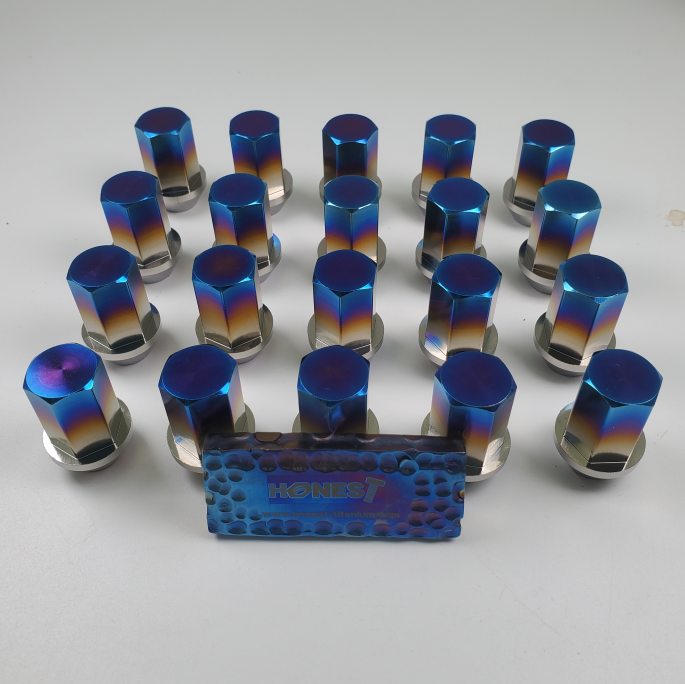 Grade 5 Titanium Lug Nuts, M12 x 1.5 x 35mm, Cone Seat , Close Ended For SMART, BUICK, MAZDA