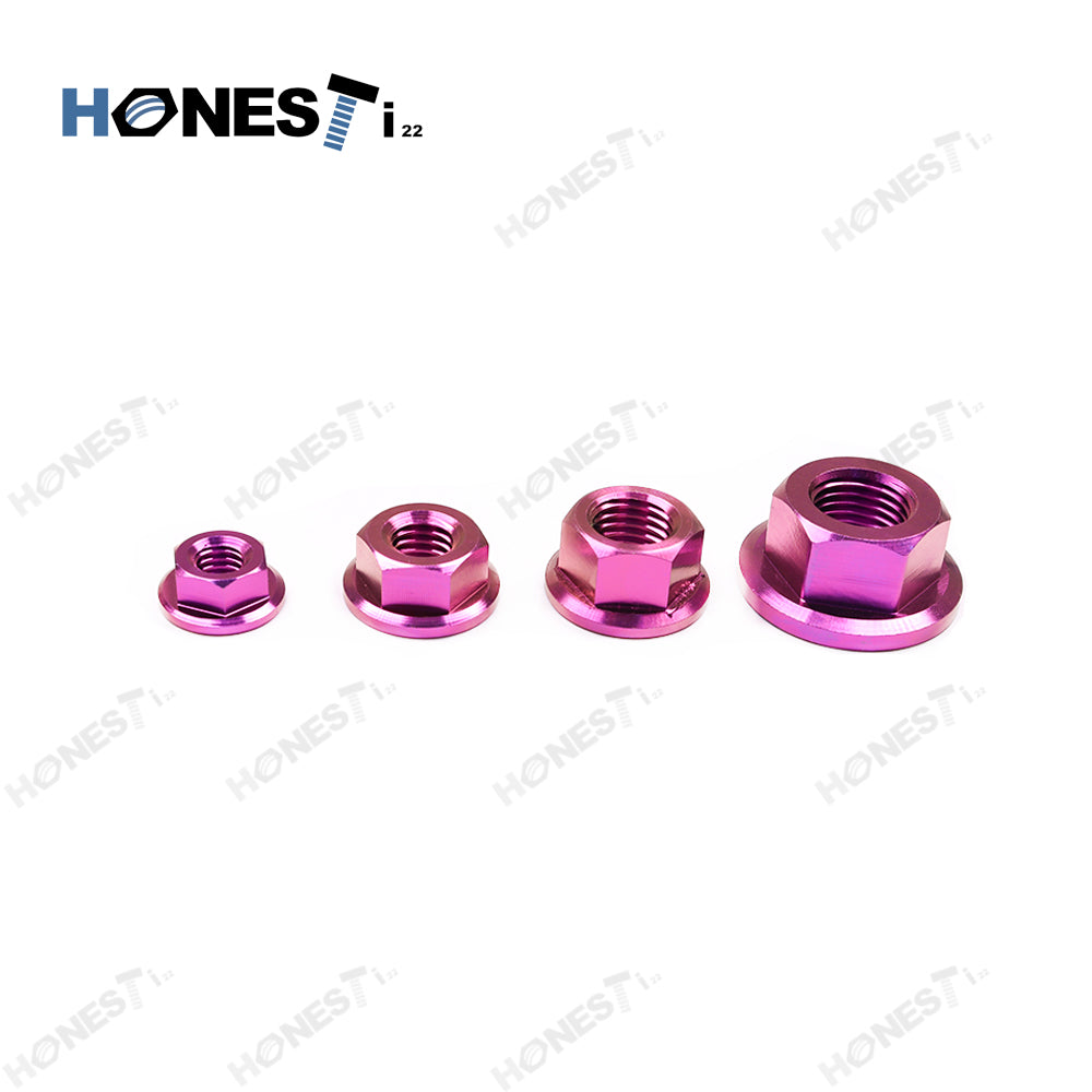 Grade 5 M8x1.25 Titanium flange nuts
