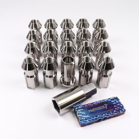 ANTI-THEFT Gr5 M14x1.5x48mm Locking Titanium wheel lug nuts Open End Cone Seat