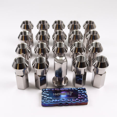 Gr5 Titanium lug nuts M12x1.5x48mm Cone Seat Closed End for Toyota, Acura, Honda