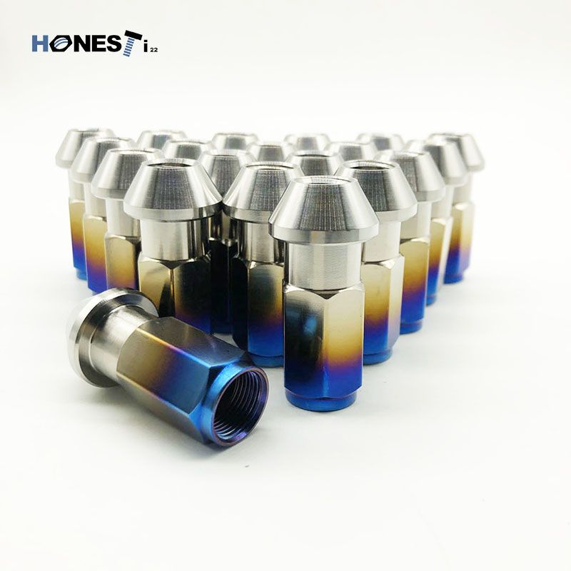 Gr5 Titanium lug nuts M14x1.5x48mm Cone Seat, Open end for KIA, Ford, Land Rover