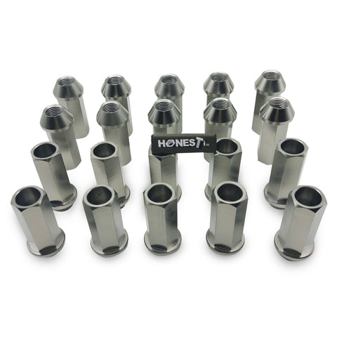 Gr5 Ti-6Al4v Titanium Lug Nuts M14x1.5x45mm Cone Seat, Open End for Toyota, LEXUS, KIA