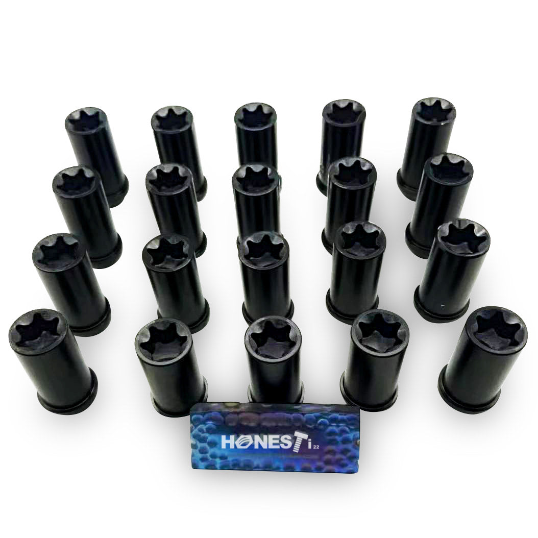 Gr5 Hot forged Titanium lug nuts M12x1.5x50mm T70 Cone Seat Closed End