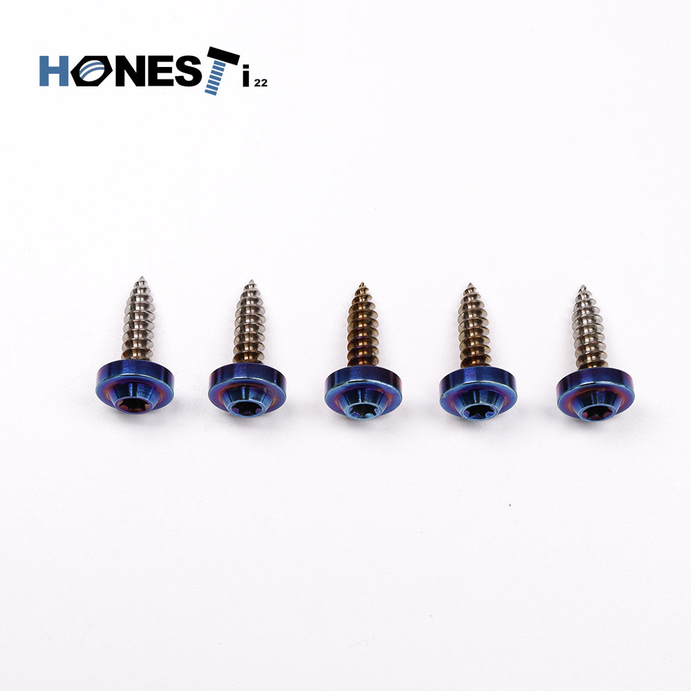 Gr5 High Strength Titanium Self Tapping Screws M5x18mm Pack of 10pcs used for Anything and Anywhere