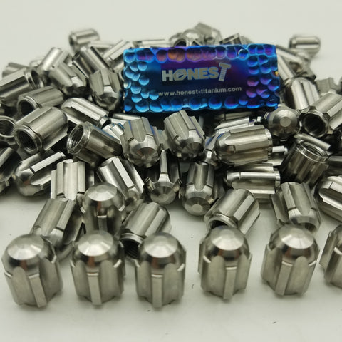 Grade 5 Titanium valve stem caps CNC type