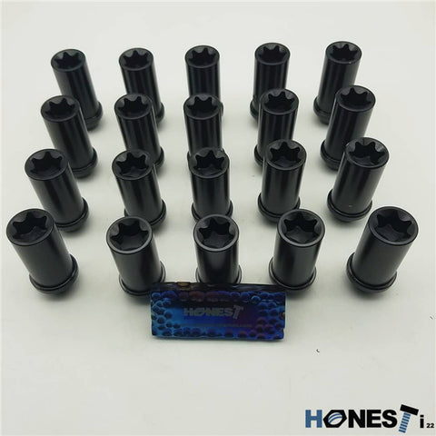 Gr5 Hot forged Titanium lug nuts M14x1.5x52mm T70 Socket