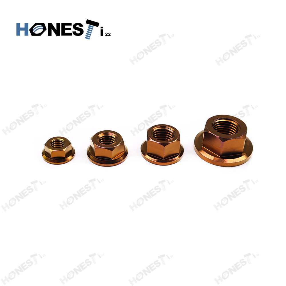 Grade 5 M8x1.25 Titanium flange nuts