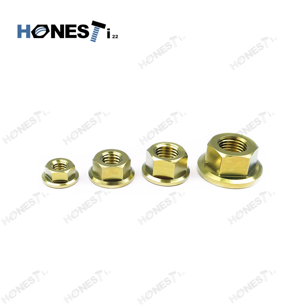 Grade 5 M8x1.25 Titanium flange nuts