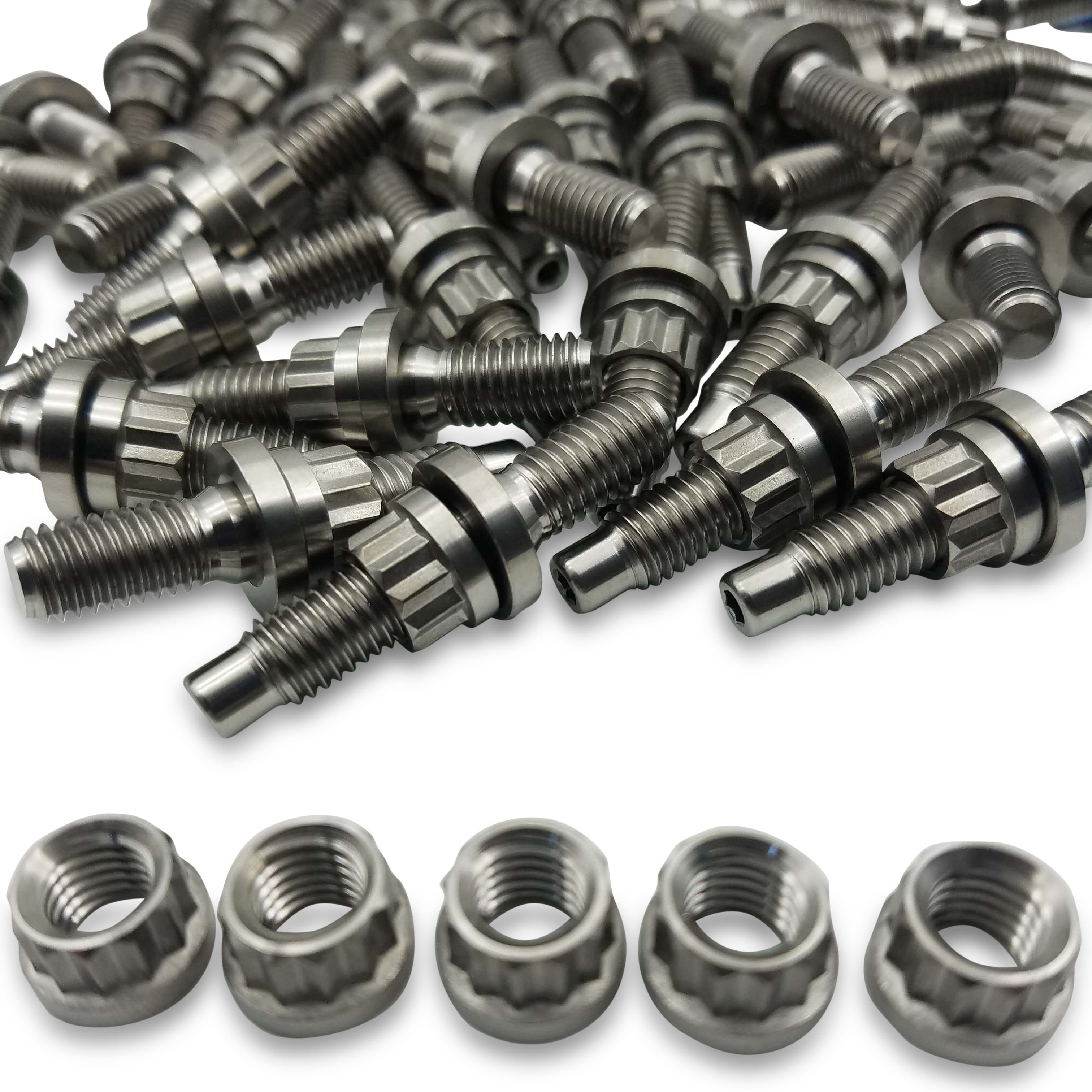 M8 ANTI-CORROSION TITANIUM EXHAUST STUD MANIFOLD KITS 8PCS NATURAL COLOR –  titanium bolts