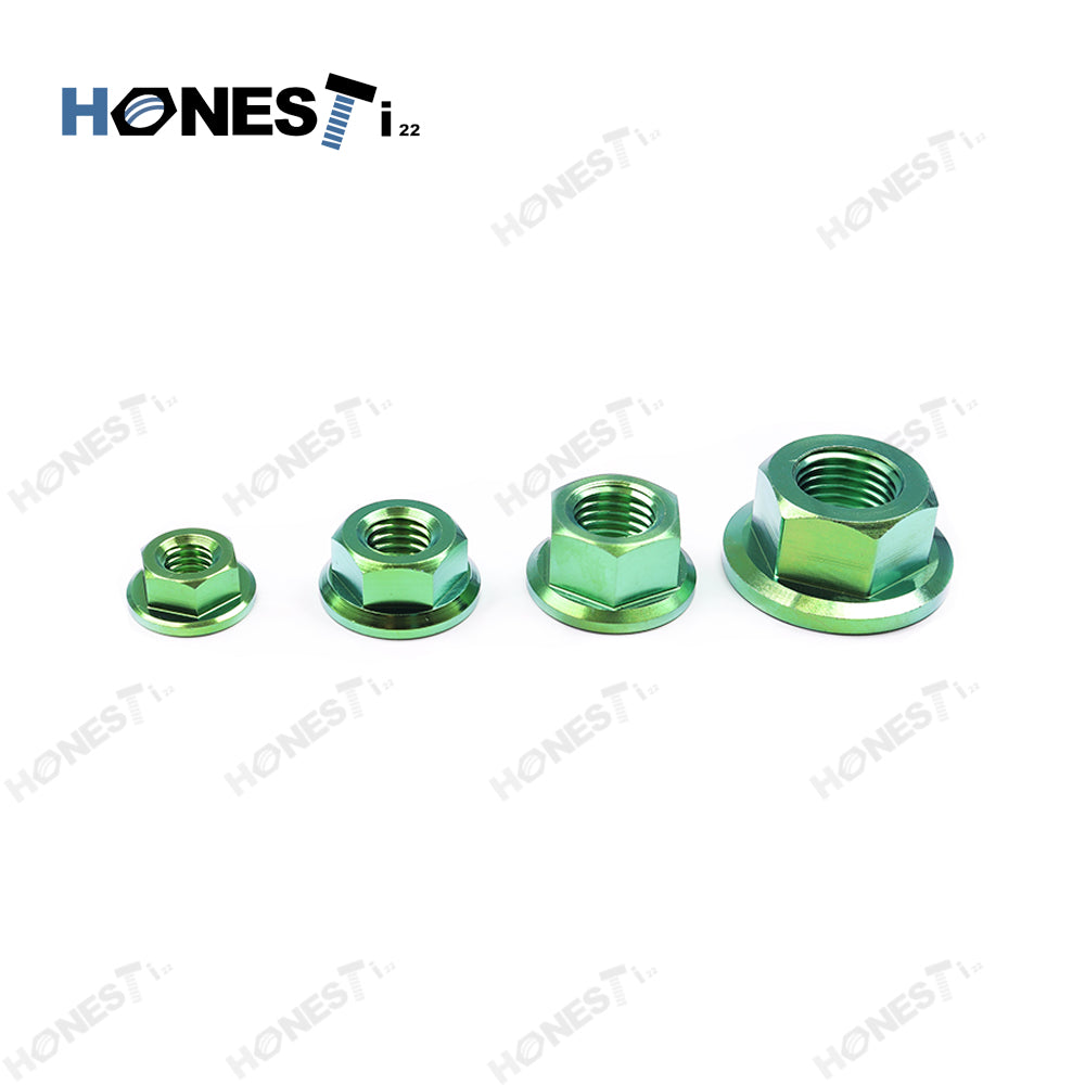 Grade 5 M8x1.25 Titanium flange nuts